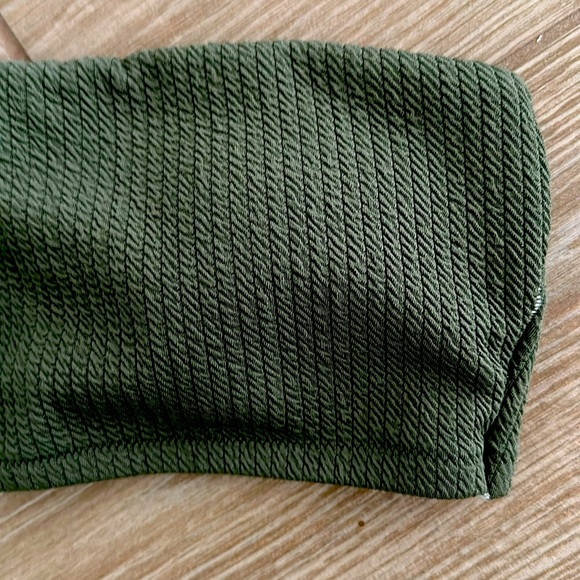 J. Crew Green and Textured Bikini Top - Picture 2 of 6